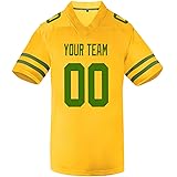Pullonsy Yellow Blank Customize Football Jersey for