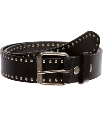 Beltiscool Ladies Oval Buckle Metal Circle Studded Leather  display picture 1