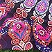 Canserin Beach Hippie Tapestry, Bohemian Round Towel Yoga Mat (Purple)