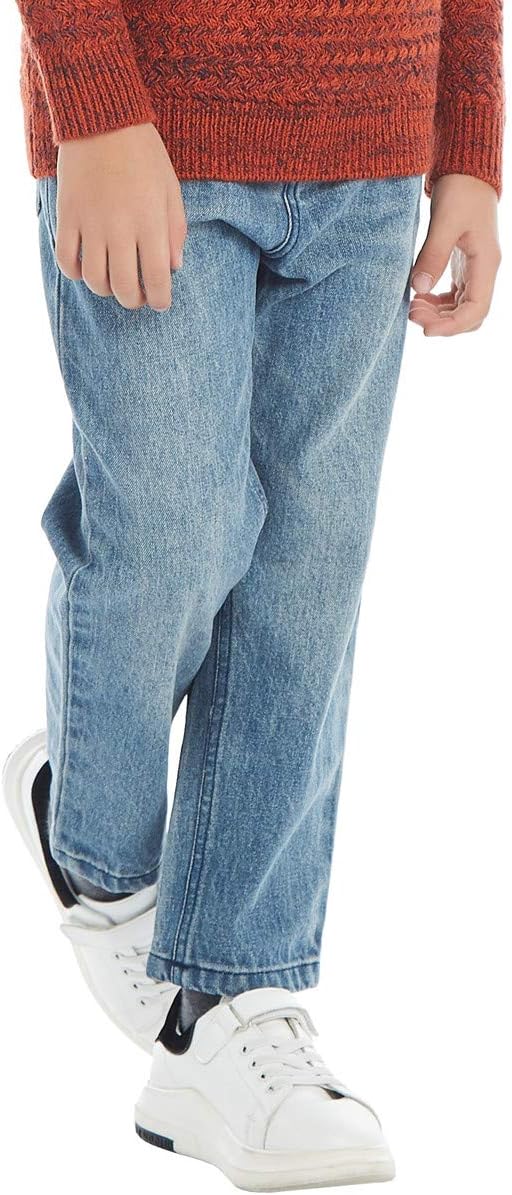 BYCR Boys' Blue Denim Jean Elastic Waist Pants for Kids Size 4-18