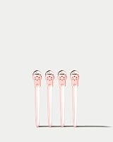 FRAMAR Rose Gold Hair Clips 4pc Premium Sectioning Hairdressing Clips view 6