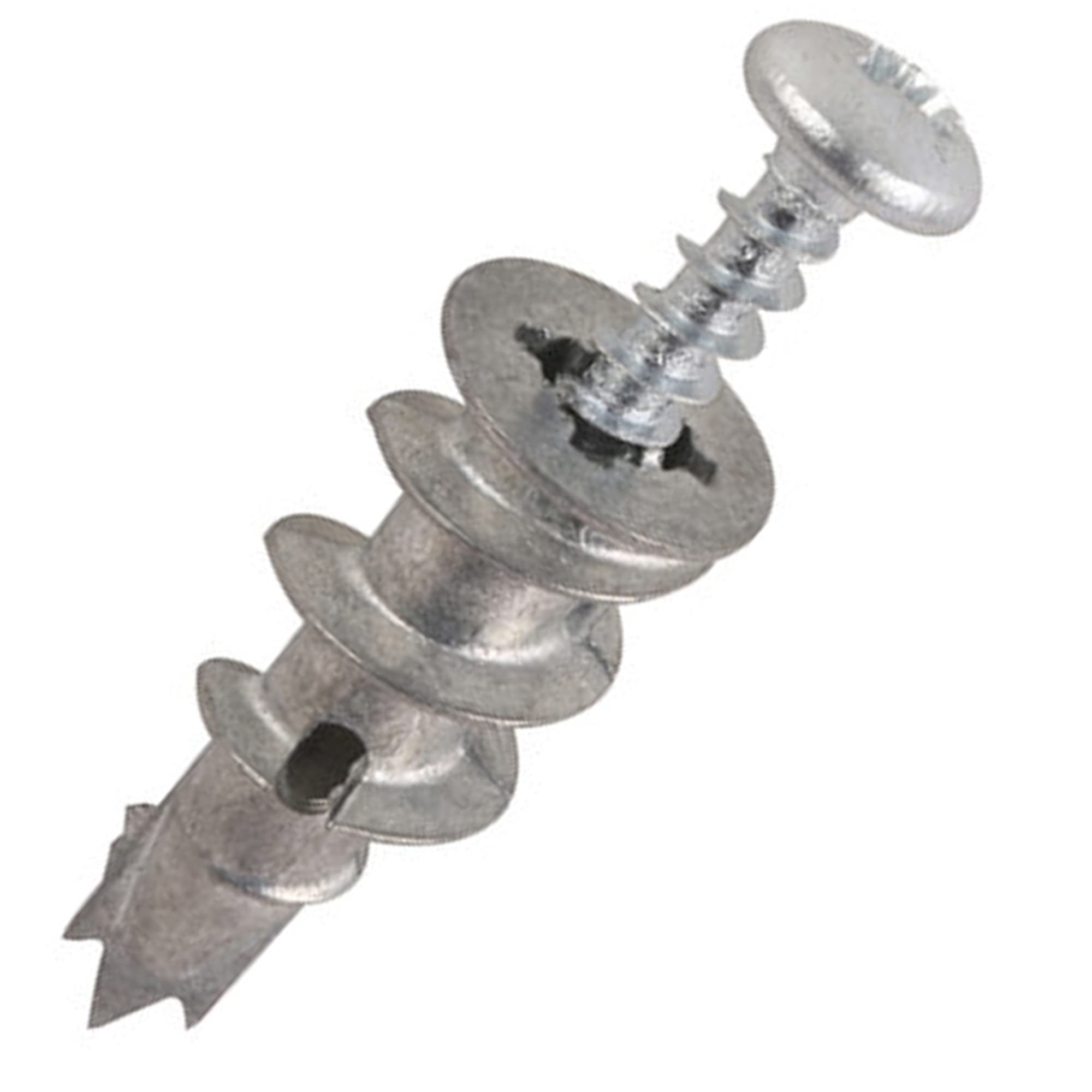 Heavy Duty Metal Self-Drill Plasterboard Fixings with Screws—Superior Tight Grip & Strong Hold—Plasterboard Wall Fixings - Metal Self-Drill Anchor 31mm (Pack of 40)