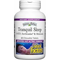 Natural Factors Stress-Relax Tranquil Sleep, 60 Chewable Tablets