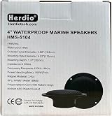 Herdio 160W 4 Inch Ceiling Bluetooth Speaker Kit Water Resistant Black view 8