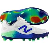 New Balance Women's Velov4 Molded Fastpitch Softball Cleats White/Navy Medium 7.5
