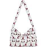 senya Plush Underarm Bag Christmas Snowflakes Fall Winter Tote Bag