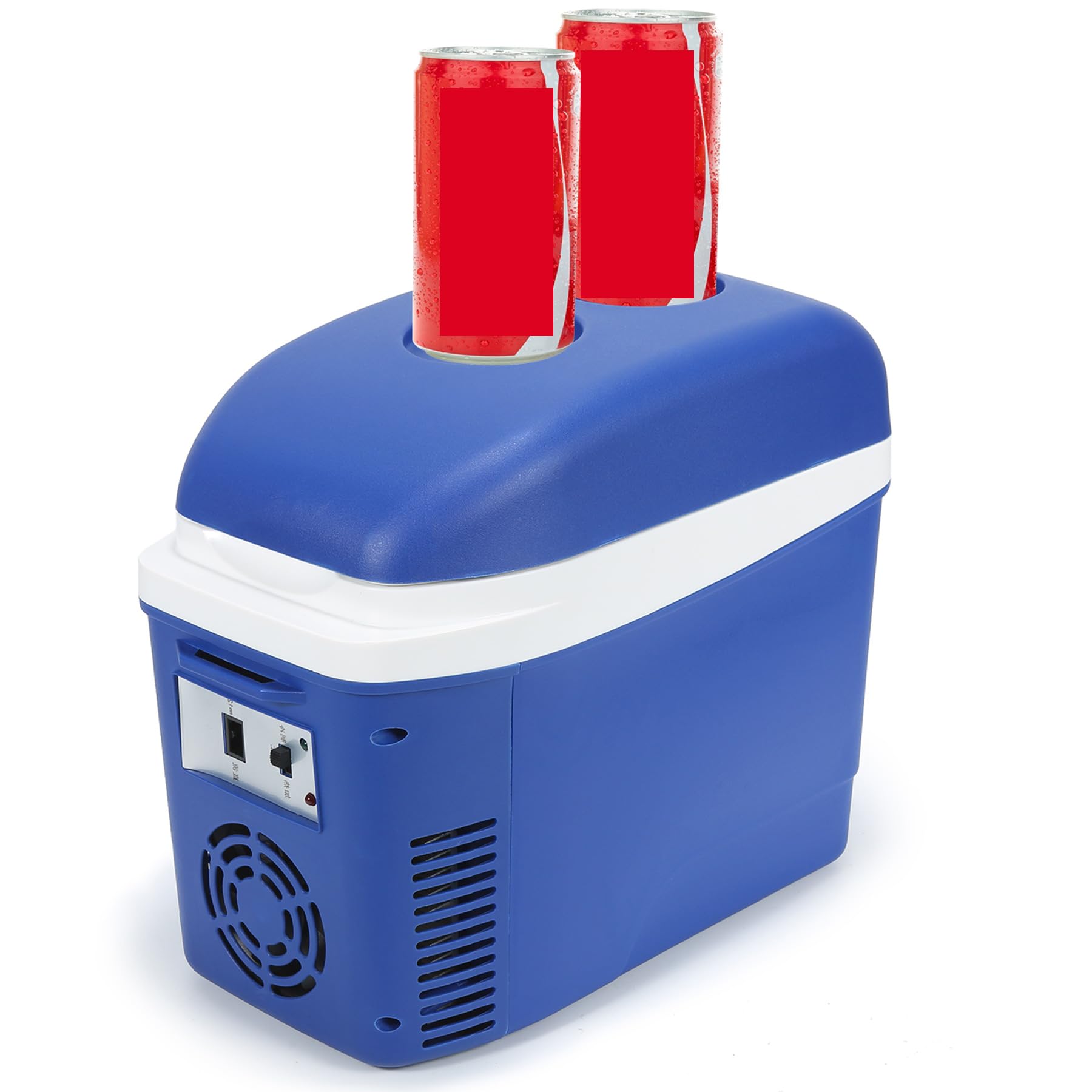 Photo 1 of Iceblue 7L/9Can Blue Mini Fridge for Bedroom, AC Plug & 12V Car Charger Dual-use Small Refrigerator,Portable & Compact Electric Cooler for Dorm,Travel,Picnic