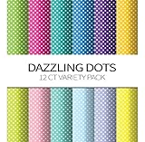 Dazzling Dots Multi-Pack Printed Craft Vinyl 12 Sheets 12x12 for Vinyl Cutters