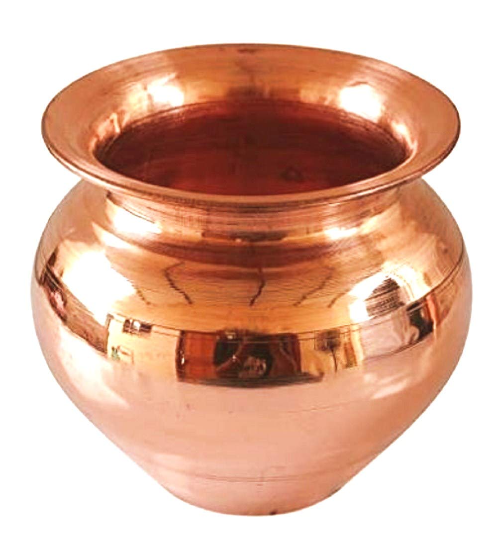 Hari Har Exim Copper Lota for Puja Color Copper Gold Pack of 1 pc