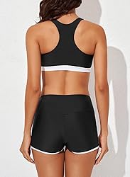 Aleumdr Womens Tankini Swimsuits Athletic Three