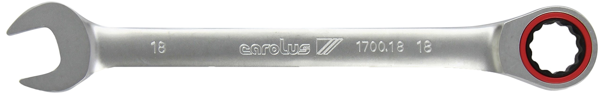 Carolus by GEDORE 1700.0180 Combination Spanner with Ratchet SW 18 mm Flat 12-Point Spanner