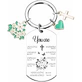 Sjcmbxxs Inspirational Christian Gift Keychain for Women, Catholic Confirmation Gifts, Gift Ideas Bible Verse Christian Keychain Accessories, Catholic Confirmation Gifts