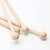 Biaungdo 4 Pack 22cm/8.7 Inch Wood Mallets Percussion Sticks | Xylophone Mallets Sticks, Wooden Glockenspiel Mallets Sticks for Xylophone Glockenspiel Chime Wood Block and Bells