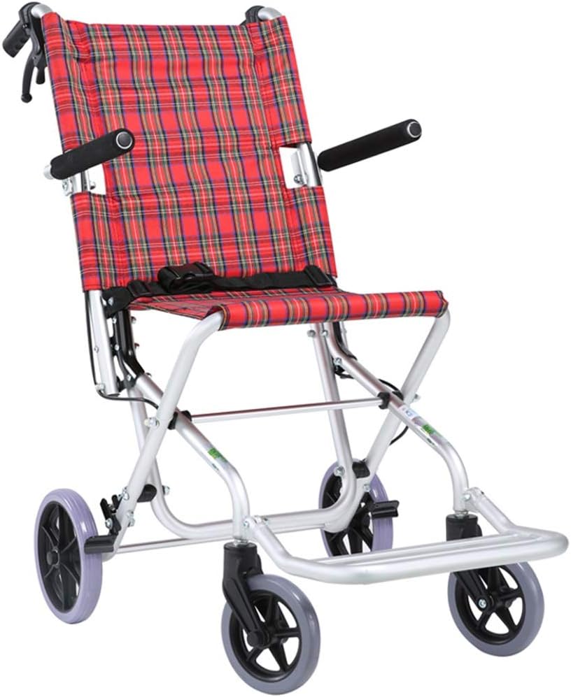 Self-Propelled Wheelchairs Wheelchair wheelchair for the elderly folding portable wheelchair portable elderly disabled ultra-light travel wheelchair can be on the plane bearing weight 75kg Travel scoo