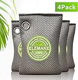 Bravex Coconut Charcoal Air Purifying Bags (4 x 200g), Car Air Purifier, Closet Freshener, Home Air Freshener, Odor Absorber, 3-4 Times Absorbing Efficiency (Upgrade)