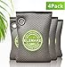 Bravex Coconut Charcoal Air Purifying Bags (4 x 200g), Car Air Purifier, Closet Freshener, Home Air Freshener, Odor Absorber, 3-4 Times Absorbing Efficiency (Upgrade)