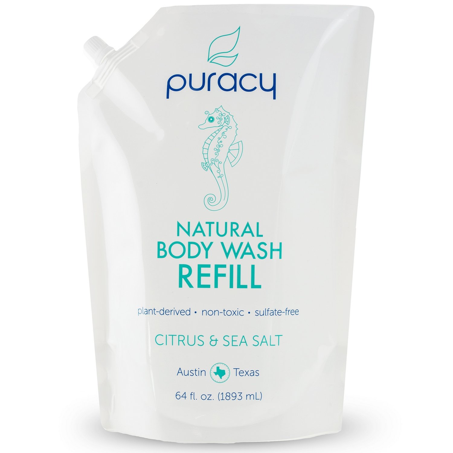 Puracy Natural Body Wash, Citrus and Sea Salt, 16 Fluid