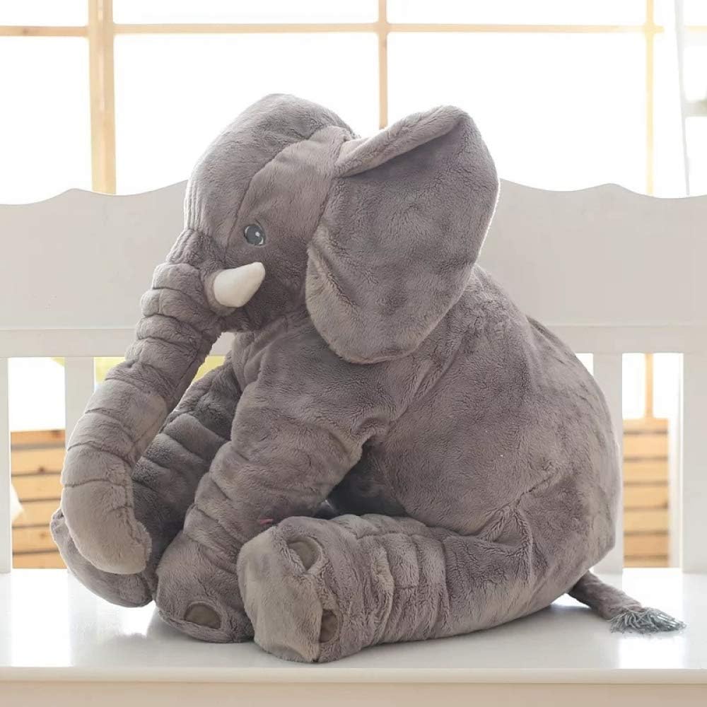 Giant Elephant Plush Toy, Cute Baby Pillow Cushion, Cuddle Comforter Toy for Toddlers Newborns, to Accompany to Sleep, Birthday Gift & Valentine's Day for Her