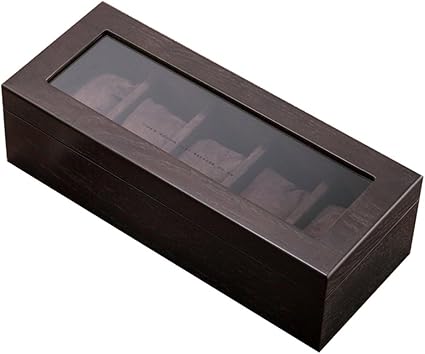 Caja de reloj Almacenamiento de joyas Reloj de madera Caja de ...