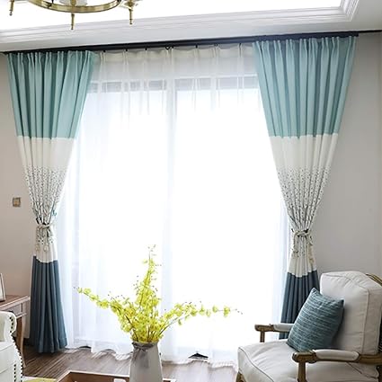 Amazon カーテン窓カーテンガーゼベッドルーム陰干し布プリーツブラインド遮光カーテン リビングルームバルコニー寝室装飾窓 サイズ さいず 2 W3 5 H2 7m Gspsl カーテンレール ポール