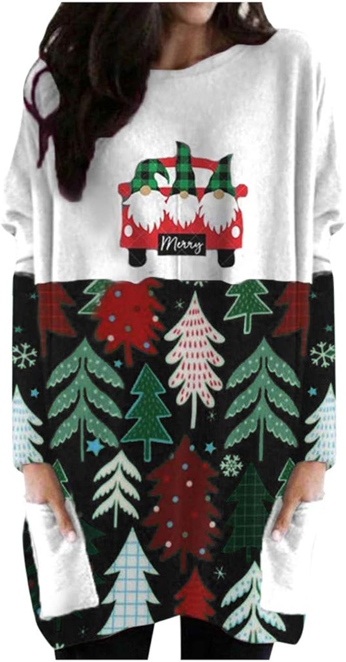 plus size womens christmas tunics