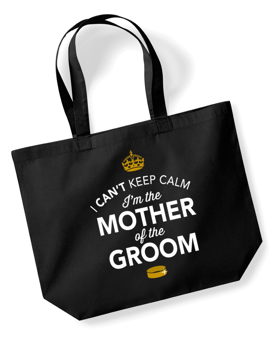 Mother of Groom Gift Bag Wedding Tote Keepsake Present Hen Party (Black)