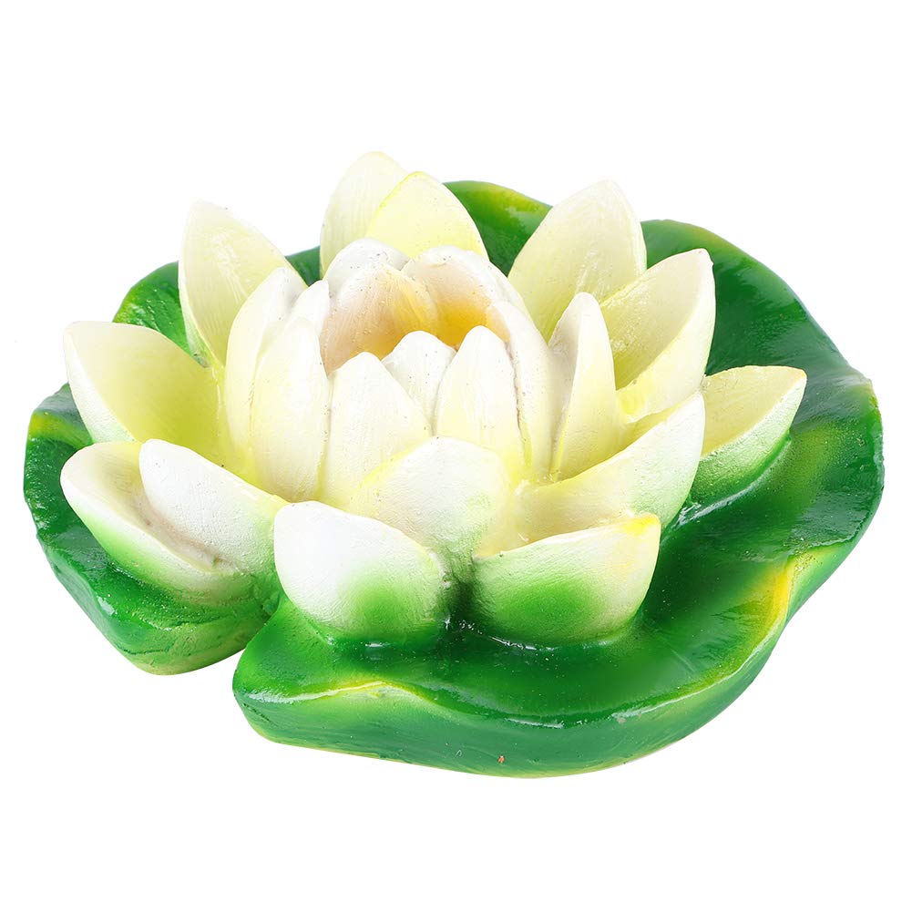 flexman Artificial Floating Lotus Flowers, Lotus Flowers with Water Lily Pad Ornaments for Decorating Pond, Fish Tanks, Fish Pond, Fountains, Pools, Basins