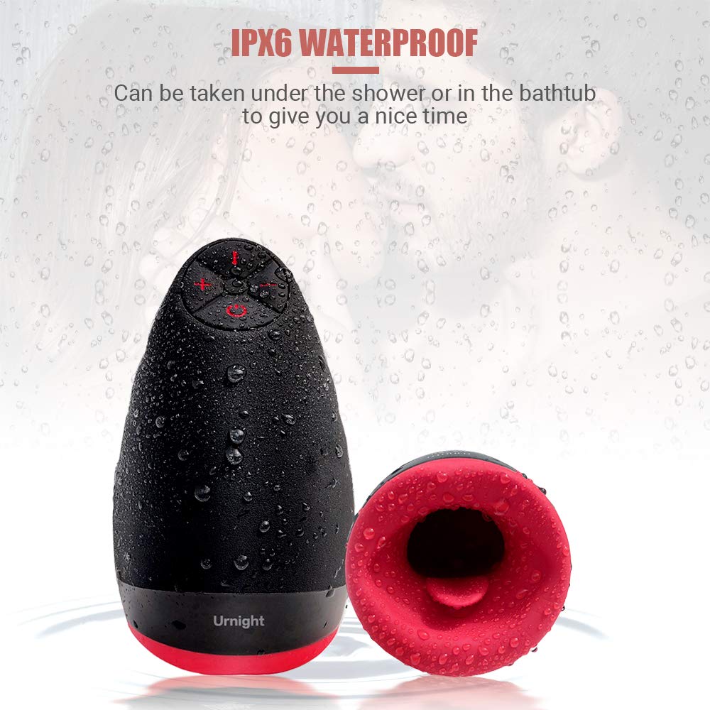 Dulexo Masturbador Multifuncional 3-en-1, vibrador para sexo oral con canal ejercitador de glande, función de calentamiento 6 modos juguete sexual para masturbación masculina