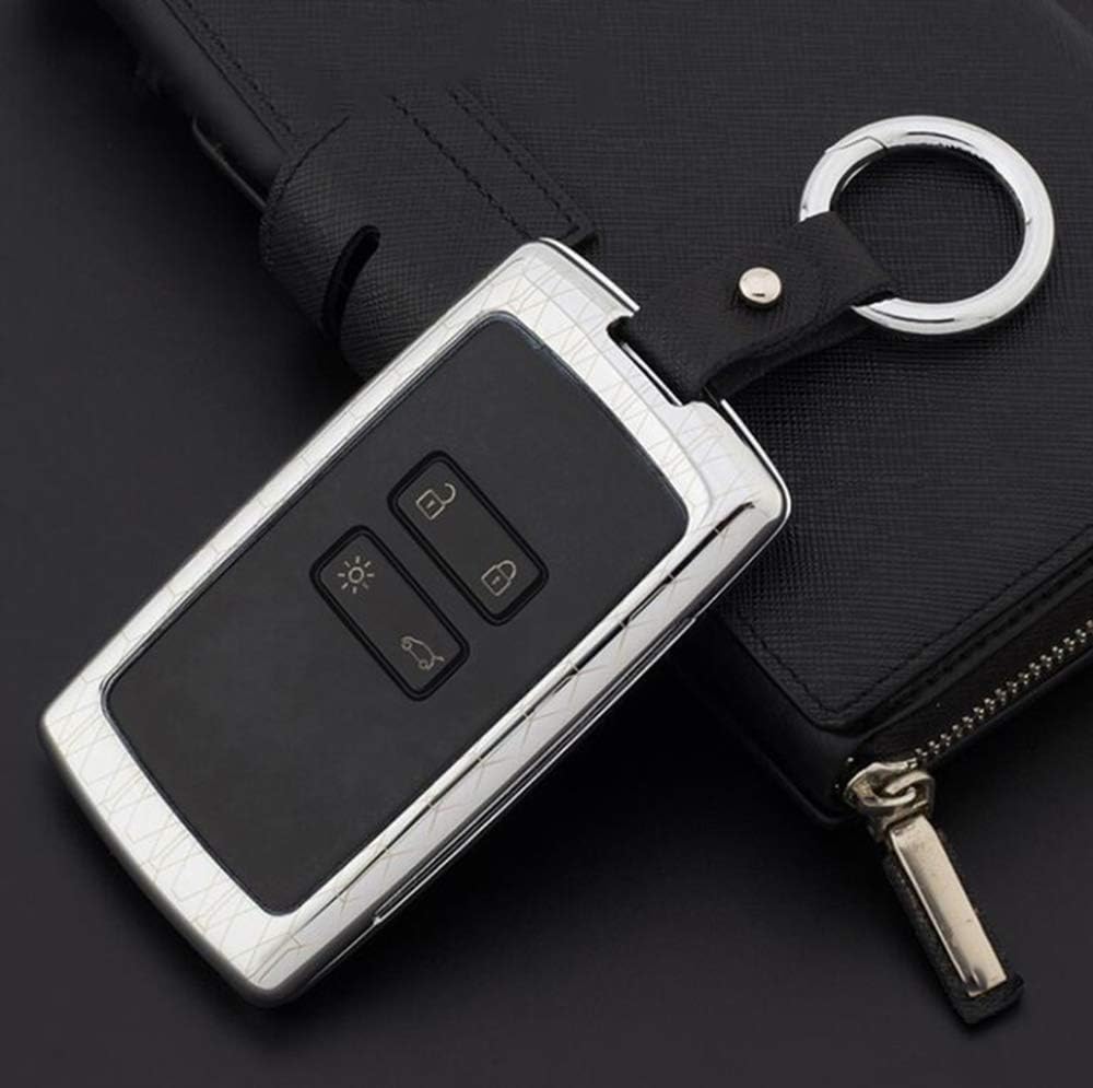 HCZSZH Zinc Alloy Keychain Car Key Cover case Protector Holder,for Renault koleos Kadjar Keys with Key Rings