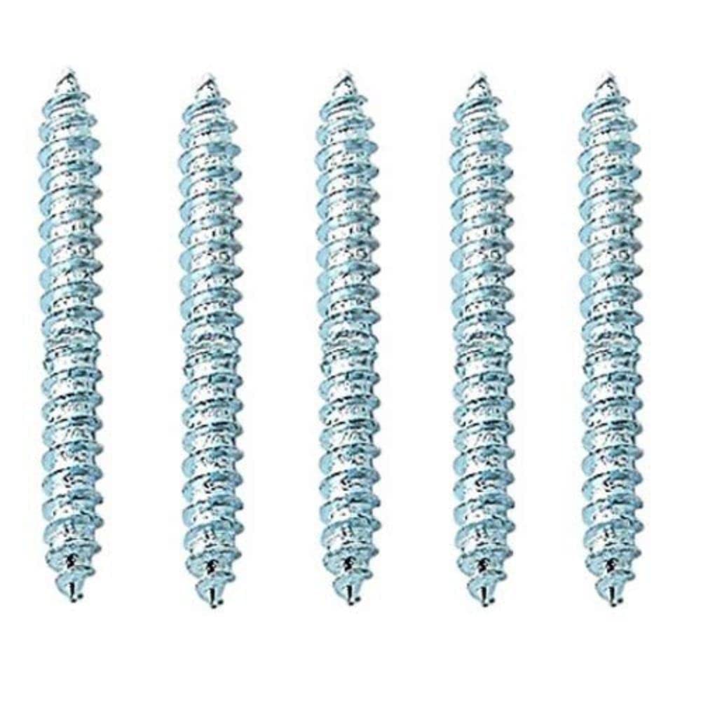 Merriway BH06755 (10 Pcs) Steel Dowel Screws Wood BZP M5 x 40 mm x 10 - Pack of 10 Pieces