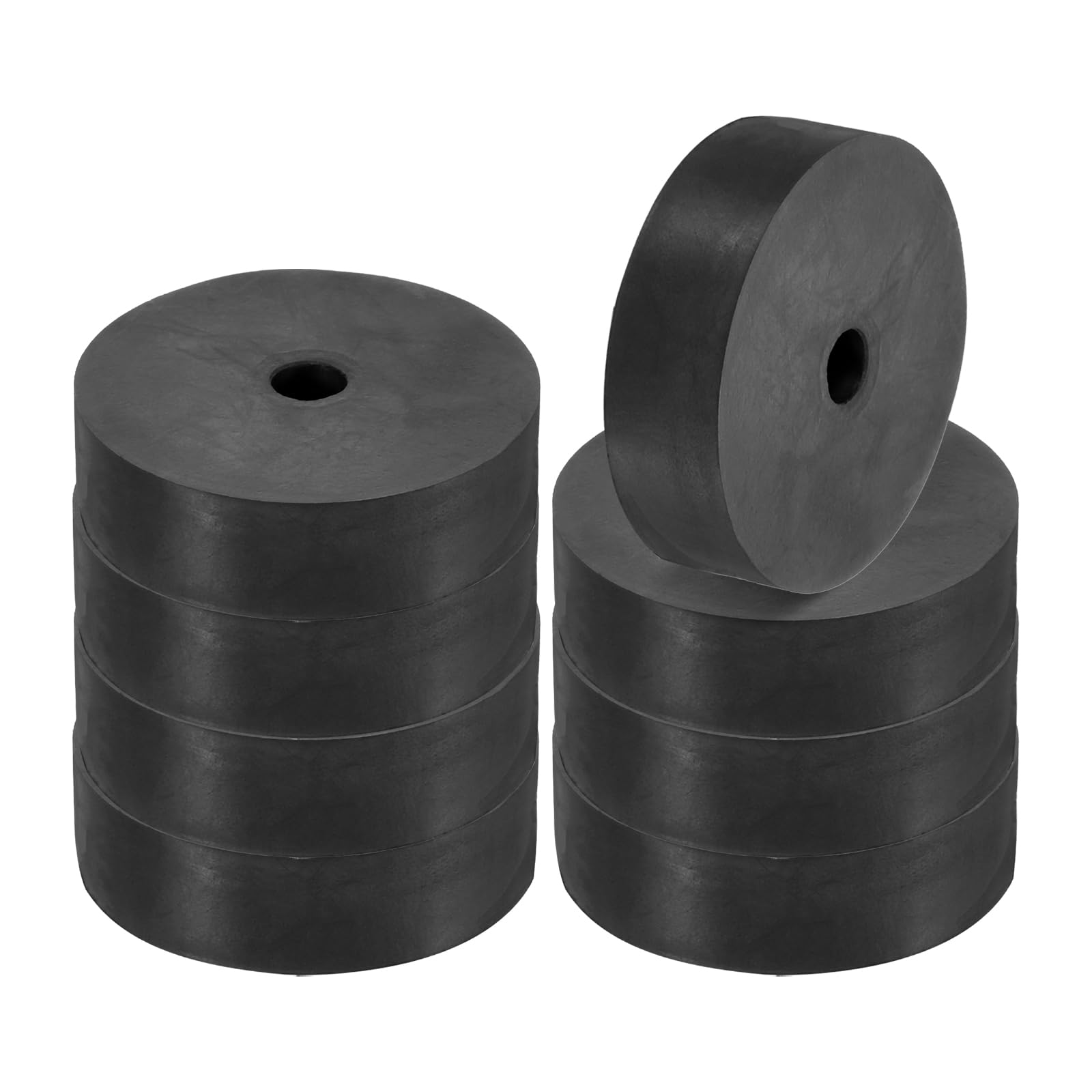 PATIKIL Multi Purpose Rubber Spacer, 8 Pcs 2.8"OD 0.47"ID 0.8"Thickness Neoprene Round Anti-Vibration Isolation Pads Isolator Rubber Bushings Spacer Washer for HVAC Bolts Car Accessories