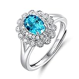JIANGXIN 925 Sterling Silver Anniversary Ring