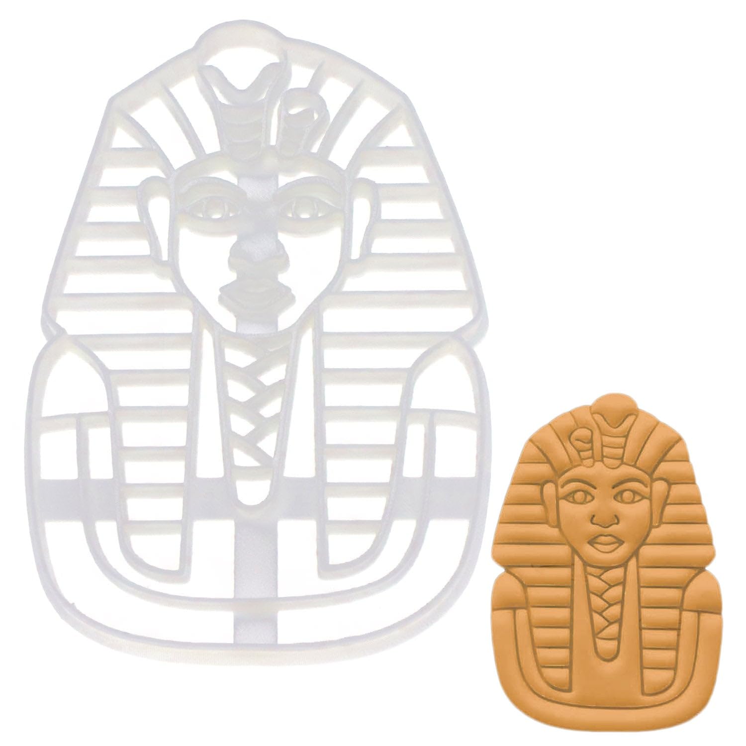 BAKERLOGY Tutankhamun Cookie Cutter - Detailed Biscuit Cutter Design for Baking and Crafts, Ideal on Fondant, Dough, Clay