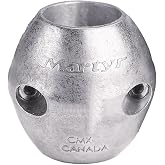 MARTYR Streamlined Shaft Anodes for Saltwater - Cathodic Protection for Iron/Steel Boats - Interlocking Halves with Full Shaft Contact - Easy Underwater Install