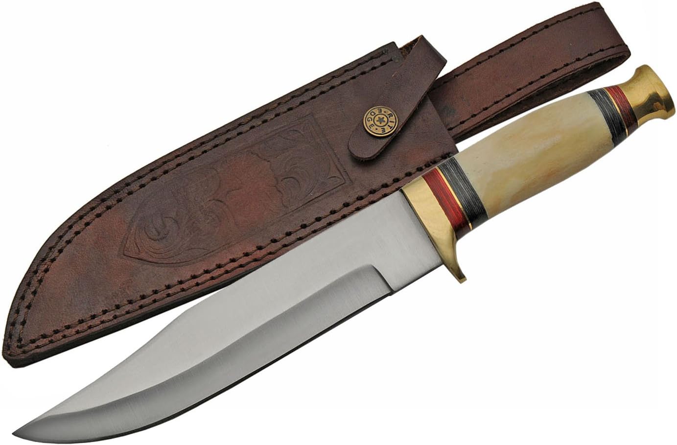 SZCO Supplies Bone Handle Bowie Knife Hunting Knife