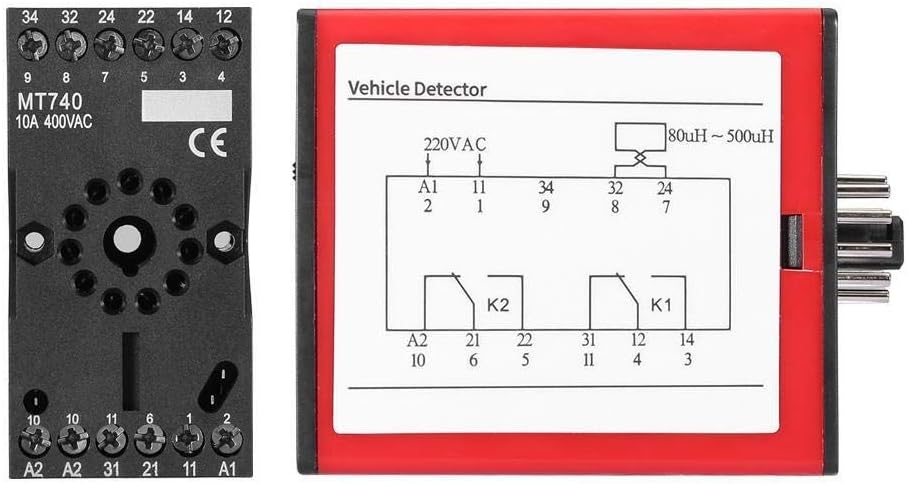 Dingln Loop Detector,Single Channel Inductive Loop Vehicle Detector Compatible With Parking Lot Access Control