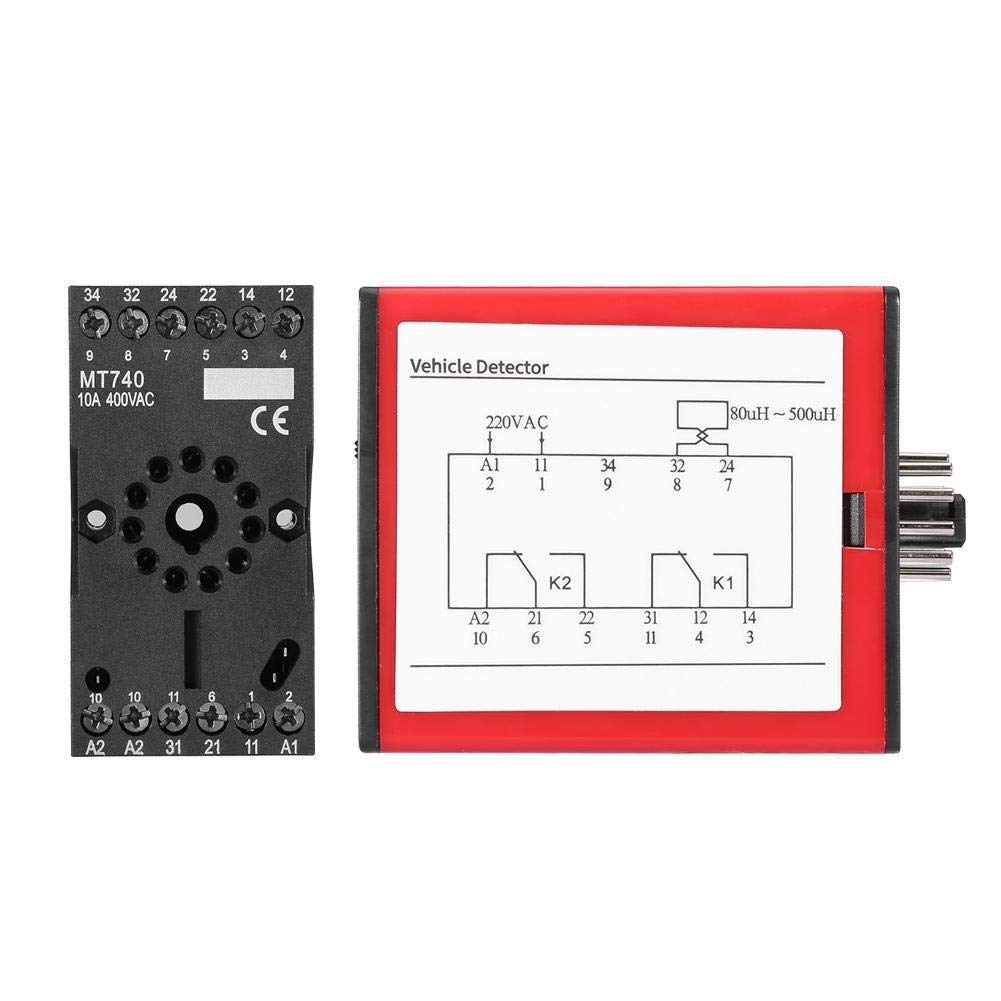 Dingln Loop Detector,Single Channel Inductive Loop Vehicle Detector Compatible With Parking Lot Access Control