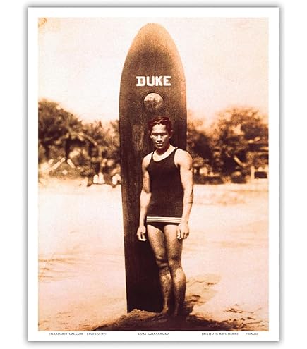 Amazon.com: Hawaiian Duke Kahanamoku & Brothers Surfboards Waikiki