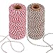 BBTO 2 Pieces Christmas Twine 2 mm String for Gift Wrapping, Arts Crafts 656 Feet Totally (Multicolor A)