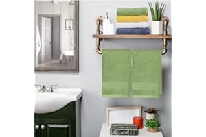 LRUUIDDE Bathroom Hand Towels 2 Set,Cotton Hand Towel for Bath, Hand, Face, Kitchen, Super Soft, Highly Absorbent, Machine Washable, Size 14" x 30" (Green)…