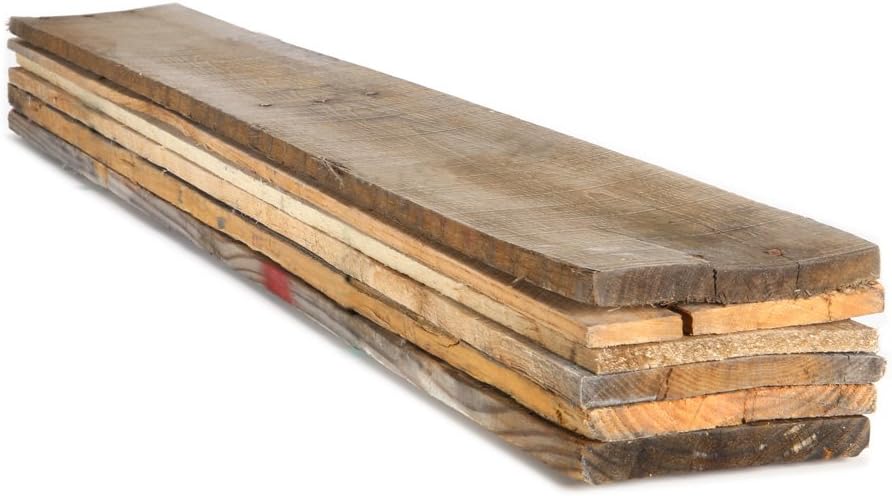 Dimensions Reclaimed Pallet Boards, 1 in. x 6 in. x 40 in. (6 Pack)