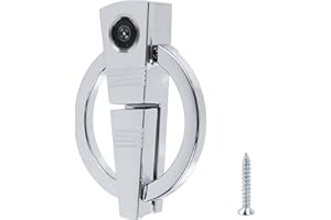 Woogim Vintage Silver Circular Door Knocker 1PCS,Zinc Alloy Unique Peephole Gate Knockers Handles,4.13"*5.39"*0.91",Screws Included,for Villa/Garden/Hotel Doors/Gate