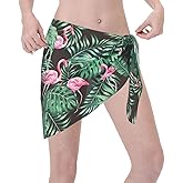 Rainbow Love Women Short Sarong Beach Wrap Sheer Bikini Chiffon Swimsuit Cover Up Skirt For Swimwear