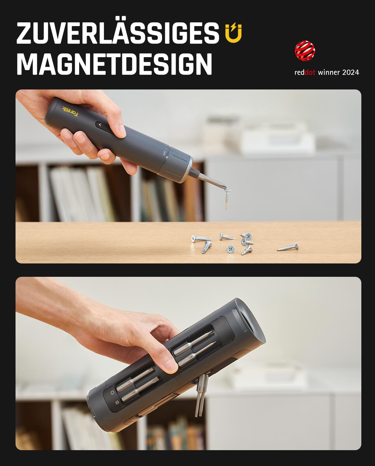 Fanttik S1 Pro 3.7V Magnetische Electric Screwdriver, Leistungsstarkes-Schraubendreher-Set mit 16 Bits, Einstellbare 3 Drehmomente bis zu 6 Nm, 2000-mAh-Akku, Geeignet für die Möbel/Computerreparatur 7