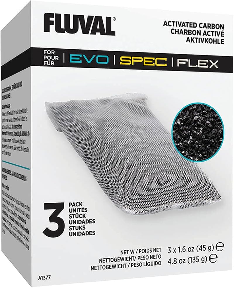 Fluval Replacement Carbon for Fluval Flex Spec Evo 3 Bags White