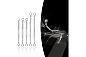 5 PCS Automotive Ground Strap, 3pcs 10"x 1/2" & 2pcs 13" x 1/2" Braided Ground Straps, Braided Tinned Copper Engine Ground St