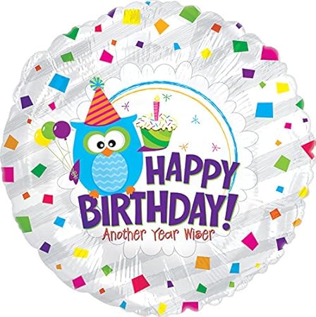 45 7 Cm Joyeux Anniversaire Chouette Ballon En Aluminium Amazon Fr Cuisine Maison