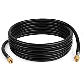 GASPRO 18FT Propane Hose Extension, 3/8" Female Flare x Female Flare | Rubber LP Gas Hose with Solid Brass Fittings, Flexible Propane Extension for RV, Gas Grill, Heater, Burner &amp; Outdoor Cooking
