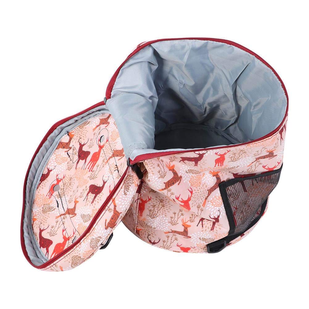 Hztyyier Yarn Storage Bag Knitting Organizer Bag Portable Knitting Tote Bag for Weave Tools with Multi-Divider Pocket(Large Barrel) Other Sewing Embroidery Supplies