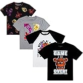 Five Nights at Freddy's Game Over Crew Neck Short Sleeve 4pk Boy's Tees